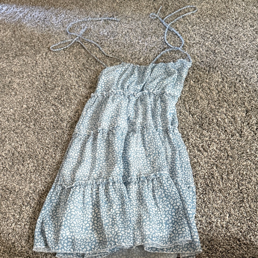 Amazon Blue and White Midi Dress